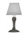 Stiffel Candlestick Lamp, 1-Light, Charcoal, White Butcher Linen Fabric Shade, 9.5"H (CL-AC4892-CHAR YV0J07RRF6) 
