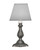 Stiffel Candlestick Lamp, 1-Light, Charcoal, White Butcher Linen Fabric Shade, 10"H (CL-AC9869-CHAR YV0J07RRF7) 