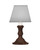 Stiffel Candlestick Lamp, 1-Light, Rust, White Butcher Linen Fabric Shade, 9.5"H (CL-C441-RST YV0J07RRF9) 