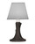 Stiffel Candlestick Lamp, 1-Light, Rust, White Butcher Linen Fabric Shade, 9.5"H (CL-C467-RST YV0J07RRFA) 