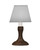 Stiffel Candlestick Lamp, 1-Light, Rust, White Butcher Linen Fabric Shade, 9.5"H (CL-C468-RST YV0J07RRFC) 