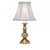 Stiffel Candlestick Lamp, 1-Light, Burnished Brass, Off-White Silk Shantung Fabric Shade, 11.5"H (CL-K9018-BB YV0J07RRFF) 