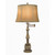 Stiffel Swing Arm Table Lamp, 1-Light, Amber Tortoise Shell, Tan Silk Shantung Fabric Shade, "W (SWTL-K4029-K3098-ATS YV0J07RTE9) 