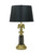 Stiffel Table Lamp, 1-Light, Burnished Brass, Matte Black, Black Opaque Gold Foil Fabric Shade, 30"H (TL-6371-6103-BB YV0J07RUA8) 