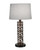 Stiffel Laser Cut Table Lamp, Cathedral, 1-Light, Oil-Rubbed Bronze, Opal Acrylic, Rolled-Edge Cream Aberdeen Fabric Shade, 29"H (TL-6667-LCC-ACR-OB YV0J07RUC0) 