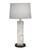 Stiffel Laser Cut Table Lamp, Honeycomb, 1-Light, Silver, Opal Acrylic, Rolled-Edge Cream Aberdeen Fabric Shade, 29"H (TL-6667-LCH-ACR-SVPC YV0J07RUC3) 