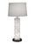 Stiffel Laser Cut Table Lamp, Scales, 1-Light, Silver, Opal Acrylic, Rolled-Edge Cream Aberdeen Fabric Shade, 29"H (TL-6667-LCS-ACR-SVPC YV0J07RUC7) 