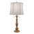 Stiffel Table Lamp, 2-Light, Burnished Brass, Ivory Shadow Fabric Shade, 32"H (TL-A610-A709-BB YV0J07RUCZ) 