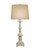 Stiffel Table Lamp, 1-Light, Distressed White, Rolled-Edge Bombay Natural Fabric Shade, 32"H (TL-A764-A573-DW YV0J07RUD7) 
