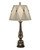 Stiffel Table Lamp, 1-Light, Roman Bronze, Ivory Shadow Pleated Champagne Whisper with Rosettes Fabric Shade, 37"H (TL-K2054-K683-RB YV0J07RV9T) 