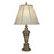 Stiffel Table Lamp, 1-Light, Antique Brass, Ivory Shadow Fabric Shade, 32"H (TL-N7580-AB YV0J07RVAR) 