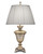 Stiffel Table Lamp, 1-Light, Milano Silver, Box Pleated Ivory Shadow Fabric Shade, 32"H (TL-N8469-MS YV0J07RVCE) 