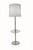 Stiffel Floor Lamp, 13" Dia Acrylic Tray, 1-Light, Satin Nickel, Opal Acrylic Tray, Cream Aberdeen Fabric Shade, 60"H (TRFL-A1005-SN YV0J07RVCN) 