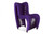 Phillips Collection Seat Belt Dining Chair, Low Back, Purple, Black, 33"H (B2061PU YV0J07W4V8) 