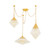 Corbett Angelique Chandelier, 3-Light, Brass, 58"W (383-58-VPB CZ7K) 