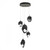 Hubbardton Forge Chrysalis Pendant, 5-Light, Natural Iron, Black Polished Crystal, 15.7"W (131139-SKT-STND-20-BP0756 5YZTJH) 