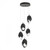 Hubbardton Forge Chrysalis Pendant, 5-Light, Oil Rubbed Bronze, Black Polished Crystal, 16.1"W (131138-SKT-STND-14-BP0755 5YZTH0) 