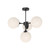 Alora Lighting Nouveau Chandelier, 4-Light, Matte Black, Opal Matte Glass, 26"D (CH505426MBOP 706TVJ2) 