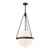 Alora Lighting Harmony Pendant, 4-Light, Matte Black, Glossy Opal Glass, 35.75"H 