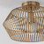 Capital 1-Light Angular Metal Semi-Flush in Matte Brass 
