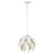 Capital 1-Light Botanical Semi-Flush Pendant in Matte White and Buffed Gold 