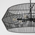 Capital 6-Light Angular Metal Chandelier in Matte Black 