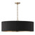 Capital 4-Light Chandelier in Matte Brass and Handcrafted Mango Wood in Black Stain 
