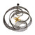 Varaluz Flow 6 Light Twist Pendant - Matte Black/French Gold 