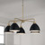 Capital 5-Light Chandelier in Aged Brass and Black 