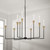 Capital 8-Light Chandelier in Black and Aged Brass with Interchangeable White or Aged Brass Candle Sleeves 