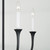 Capital 4-Light Chandelier in Black Iron with Interchangeable White or Black Iron Candle Sleeves 