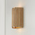 Capital 2-Light Sconce in Matte Brass and Handcrafted Mango Wood in White Wash 