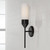 Capital 1-Light Cylindrical Sconce in Matte Black with Soft White Glass 