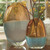 Global Views Oval Large Pistachio Amber Vase 