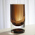 Global Views Thick Cylinder Large Amber Tobacco Vase 