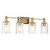 Savoy House Concord 4-Light Bathroom Vanity Light in Matte Black with Warm Brass, Savoy House 8-1102-4-143 ALXM7 