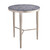 Global Views Hammered Antique Nickel with Grey Marble End Table 