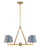 Crystorama Xavier Chandelier - Vibrant Gold, Blue 17"H 