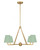 Crystorama Xavier Chandelier - Vibrant Gold, Green 17"H 