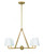 Crystorama Xavier Chandelier - Vibrant Gold, White 17"H 