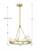 Crystorama Aragon Chandelier - Soft Brass 18"H 