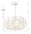 Crystorama Broche Chandelier - Matte White 19"H 
