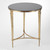 Global Views Round French Square Leg Brass Table 