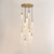 Global Views Round Layered Raindrop LED Chandelier 