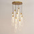 Global Views Round Layered Raindrop LED Chandelier 