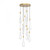 Global Views Round Layered Raindrop LED Chandelier 
