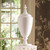 Global Views Grande White Urn with Lid 