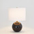 Global Views Marble Sphere Black Table Lamp 