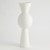 Global Views High Chiseled Orb Large Matte White Vase 