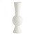 Global Views Low Chiseled Orb Small Matte White Vase 